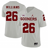 Oklahoma Sooners 26 Damien Williams White College Football Jersey Dzhi,baseball caps,new era cap wholesale,wholesale hats
